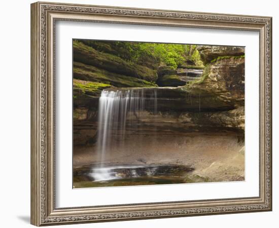 Waterfalls in Lasalle Canyon in Starved Rock State Park, Illinois, Usa-Chuck Haney-Framed Photographic Print