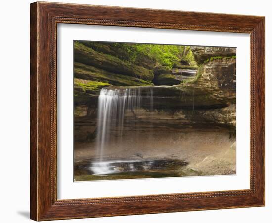 Waterfalls in Lasalle Canyon in Starved Rock State Park, Illinois, Usa-Chuck Haney-Framed Photographic Print