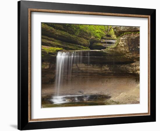Waterfalls in Lasalle Canyon in Starved Rock State Park, Illinois, Usa-Chuck Haney-Framed Photographic Print