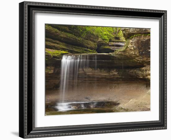 Waterfalls in Lasalle Canyon in Starved Rock State Park, Illinois, Usa-Chuck Haney-Framed Photographic Print