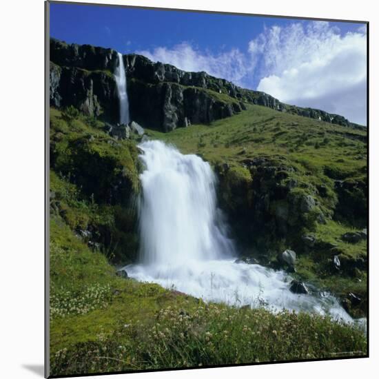 Waterfalls Near Seydisfjordur, East Iceland, Polar Regions-David Lomax-Mounted Photographic Print