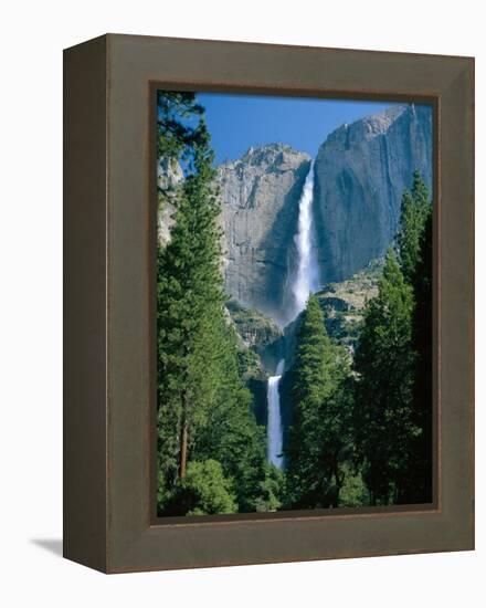 Waterfalls Swollen by Summer Snowmelt at the Upper and Lower Yosemite Falls, USA-Ruth Tomlinson-Framed Premier Image Canvas