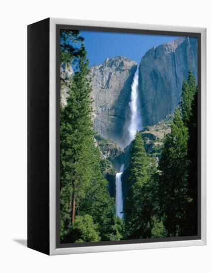 Waterfalls Swollen by Summer Snowmelt at the Upper and Lower Yosemite Falls, USA-Ruth Tomlinson-Framed Premier Image Canvas