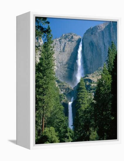 Waterfalls Swollen by Summer Snowmelt at the Upper and Lower Yosemite Falls, USA-Ruth Tomlinson-Framed Premier Image Canvas