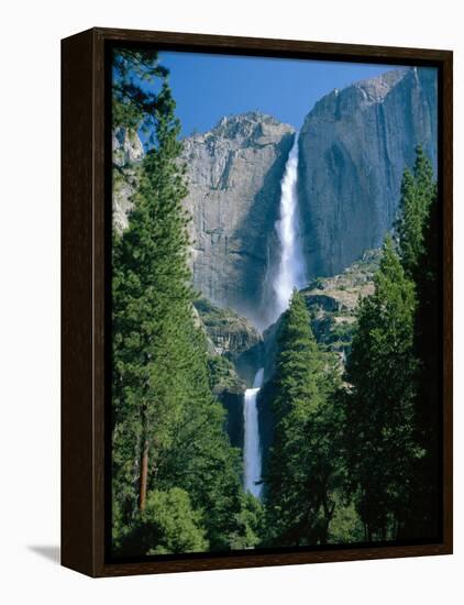 Waterfalls Swollen by Summer Snowmelt at the Upper and Lower Yosemite Falls, USA-Ruth Tomlinson-Framed Premier Image Canvas