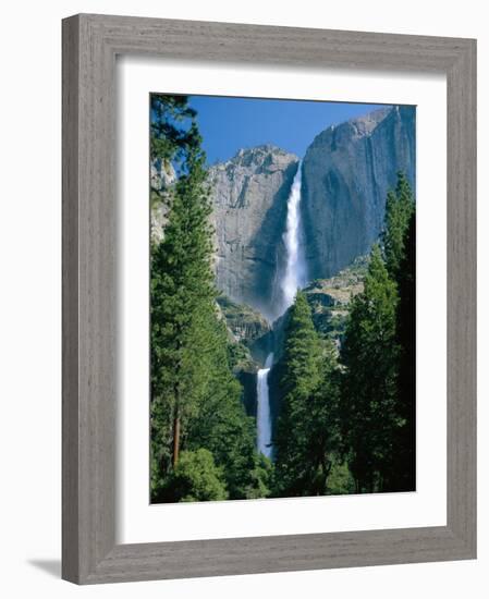 Waterfalls Swollen by Summer Snowmelt at the Upper and Lower Yosemite Falls, USA-Ruth Tomlinson-Framed Photographic Print