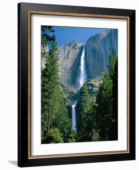 Waterfalls Swollen by Summer Snowmelt at the Upper and Lower Yosemite Falls, USA-Ruth Tomlinson-Framed Photographic Print