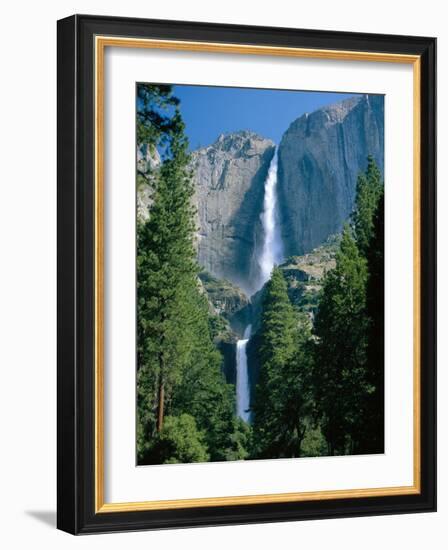 Waterfalls Swollen by Summer Snowmelt at the Upper and Lower Yosemite Falls, USA-Ruth Tomlinson-Framed Photographic Print