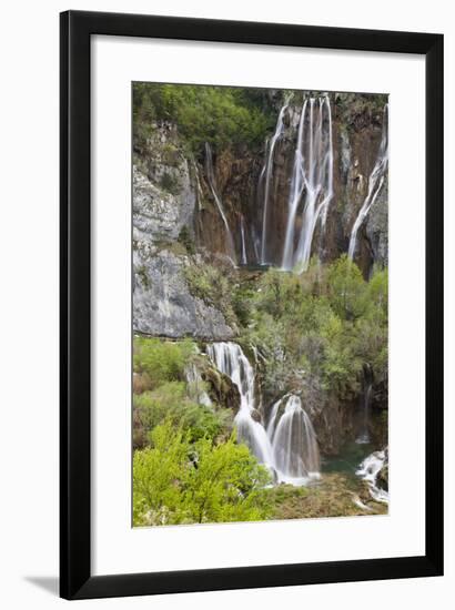 Waterfalls, the Big Fall (Veliki Slap), Plitvice Lakes, Plitvicka Jezera, Croatia-Martin Zwick-Framed Photographic Print