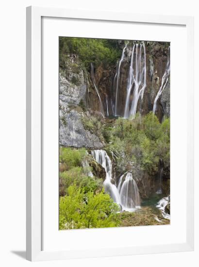 Waterfalls, the Big Fall (Veliki Slap), Plitvice Lakes, Plitvicka Jezera, Croatia-Martin Zwick-Framed Photographic Print