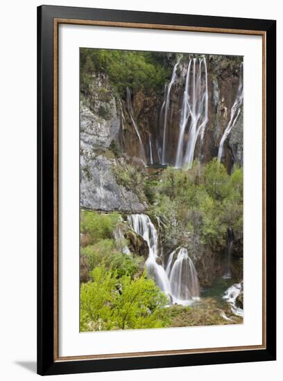 Waterfalls, the Big Fall (Veliki Slap), Plitvice Lakes, Plitvicka Jezera, Croatia-Martin Zwick-Framed Photographic Print