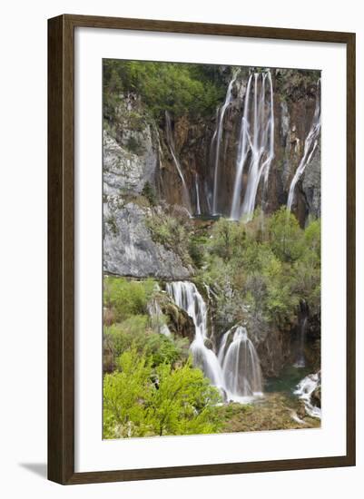 Waterfalls, the Big Fall (Veliki Slap), Plitvice Lakes, Plitvicka Jezera, Croatia-Martin Zwick-Framed Photographic Print