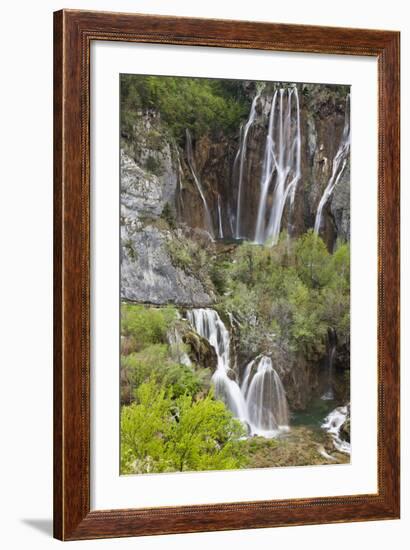 Waterfalls, the Big Fall (Veliki Slap), Plitvice Lakes, Plitvicka Jezera, Croatia-Martin Zwick-Framed Photographic Print