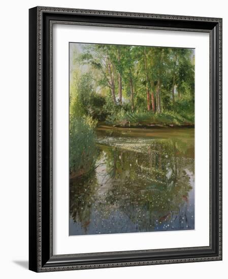 Waterflowers at Sunrise-Timothy Easton-Framed Giclee Print