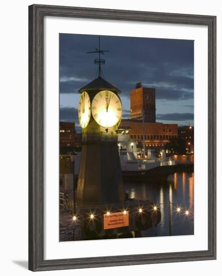 Waterfont Area with Aker Brygge, Oslo Norway-Russell Young-Framed Photographic Print