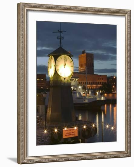 Waterfont Area with Aker Brygge, Oslo Norway-Russell Young-Framed Photographic Print