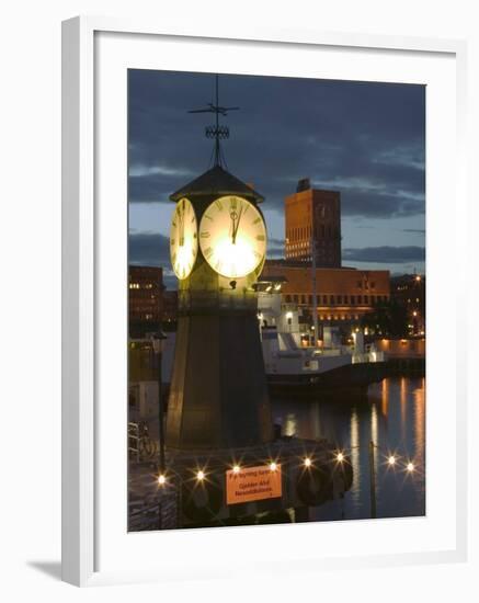 Waterfont Area with Aker Brygge, Oslo Norway-Russell Young-Framed Photographic Print