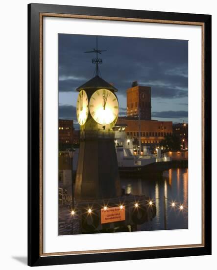 Waterfont Area with Aker Brygge, Oslo Norway-Russell Young-Framed Photographic Print