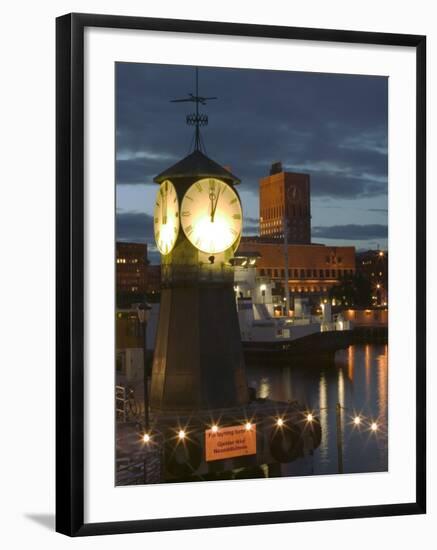 Waterfont Area with Aker Brygge, Oslo Norway-Russell Young-Framed Photographic Print