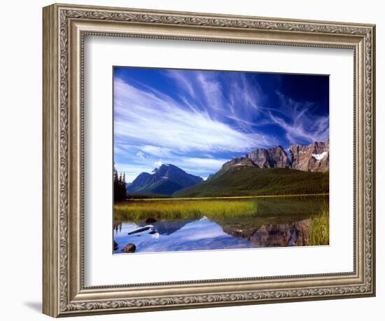 Waterfowl Lake and Rugged Rocky Mountains, Banff National Park, Alberta, Canada-Janis Miglavs-Framed Photographic Print