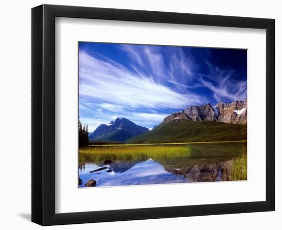 Waterfowl Lake and Rugged Rocky Mountains, Banff National Park, Alberta, Canada-Janis Miglavs-Framed Photographic Print