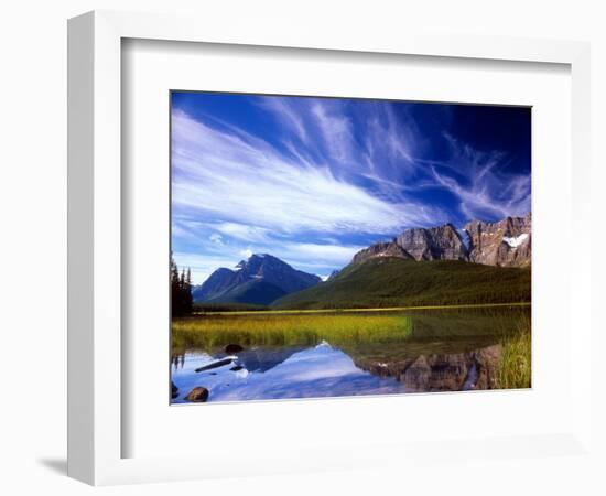 Waterfowl Lake and Rugged Rocky Mountains, Banff National Park, Alberta, Canada-Janis Miglavs-Framed Photographic Print