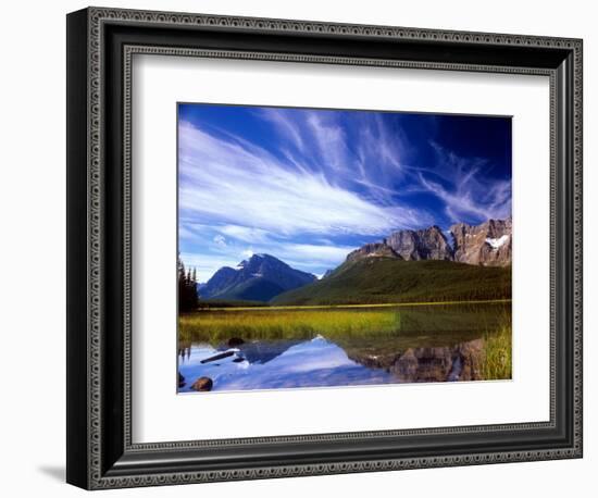 Waterfowl Lake and Rugged Rocky Mountains, Banff National Park, Alberta, Canada-Janis Miglavs-Framed Photographic Print