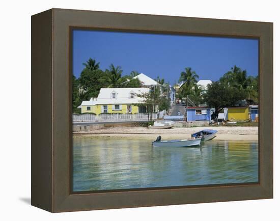 Waterfront and Beach, Dunmore Town, Harbour Island, Bahamas, West Indies, Central America-Lightfoot Jeremy-Framed Premier Image Canvas