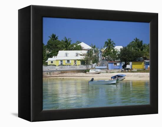 Waterfront and Beach, Dunmore Town, Harbour Island, Bahamas, West Indies, Central America-Lightfoot Jeremy-Framed Premier Image Canvas