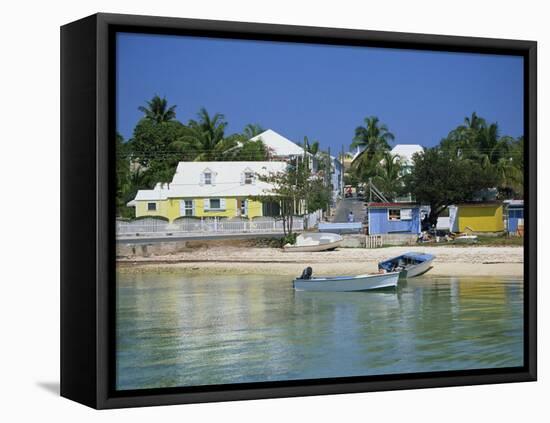 Waterfront and Beach, Dunmore Town, Harbour Island, Bahamas, West Indies, Central America-Lightfoot Jeremy-Framed Premier Image Canvas