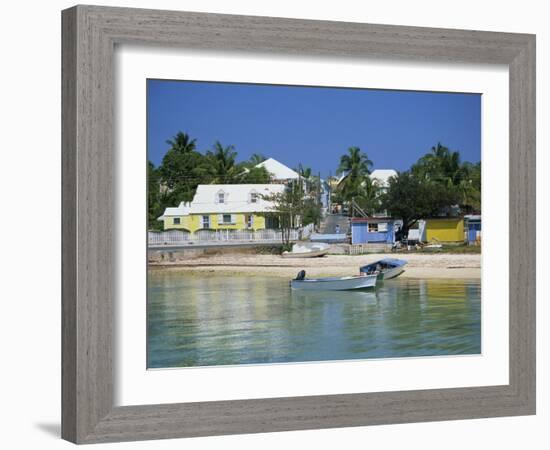 Waterfront and Beach, Dunmore Town, Harbour Island, Bahamas, West Indies, Central America-Lightfoot Jeremy-Framed Photographic Print