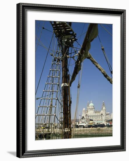 Waterfront and Dock Board Offices, Liverpool, Merseyside, England, United Kingdom, Europe-Scholey Peter-Framed Photographic Print
