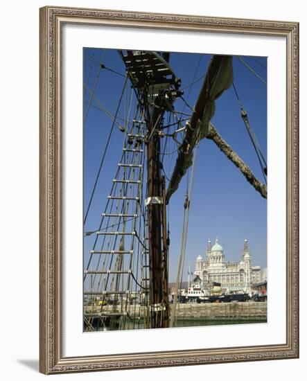 Waterfront and Dock Board Offices, Liverpool, Merseyside, England, United Kingdom, Europe-Scholey Peter-Framed Photographic Print