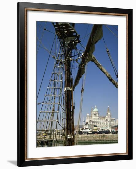 Waterfront and Dock Board Offices, Liverpool, Merseyside, England, United Kingdom, Europe-Scholey Peter-Framed Photographic Print