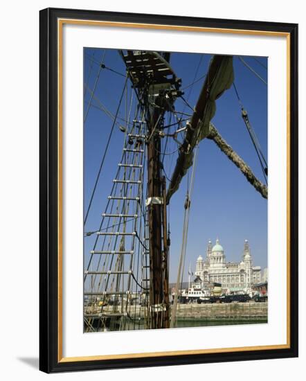 Waterfront and Dock Board Offices, Liverpool, Merseyside, England, United Kingdom, Europe-Scholey Peter-Framed Photographic Print