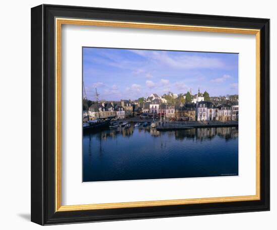 Waterfront and Port Area of Saint Goustan (St. Goustan), Town of Auray, Brittany, France-J P De Manne-Framed Photographic Print