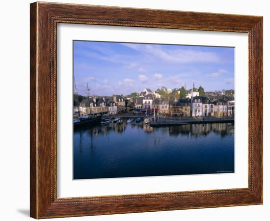 Waterfront and Port Area of Saint Goustan (St. Goustan), Town of Auray, Brittany, France-J P De Manne-Framed Photographic Print