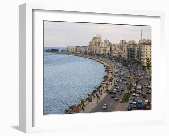 Waterfront and Sharia 26th July, Alexandria, Egypt, North Africa, Africa-Schlenker Jochen-Framed Photographic Print