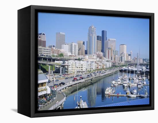 Waterfront and Skyline of Seattle, Washington State, USA-J Lightfoot-Framed Premier Image Canvas