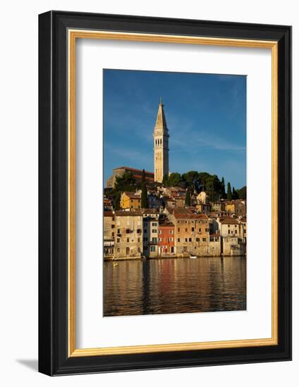 Waterfront and Tower of Church of St. Euphemia, Old Town, Rovinj, Croatia, Europe-Richard Maschmeyer-Framed Photographic Print