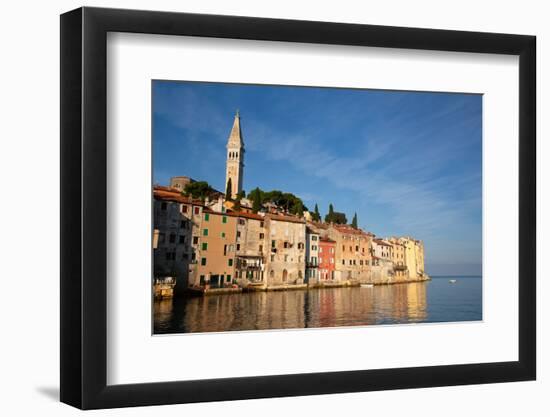 Waterfront and Tower of Church of St. Euphemia, Old Town, Rovinj, Croatia, Europe-Richard Maschmeyer-Framed Photographic Print