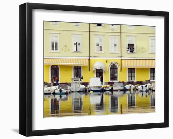 Waterfront at Cres, Cres Island, Croatia-Russell Young-Framed Photographic Print