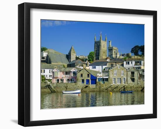 Waterfront at Fowey, Cornwall, England, UK-Julia Bayne-Framed Photographic Print