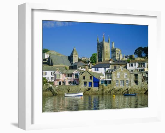 Waterfront at Fowey, Cornwall, England, UK-Julia Bayne-Framed Photographic Print