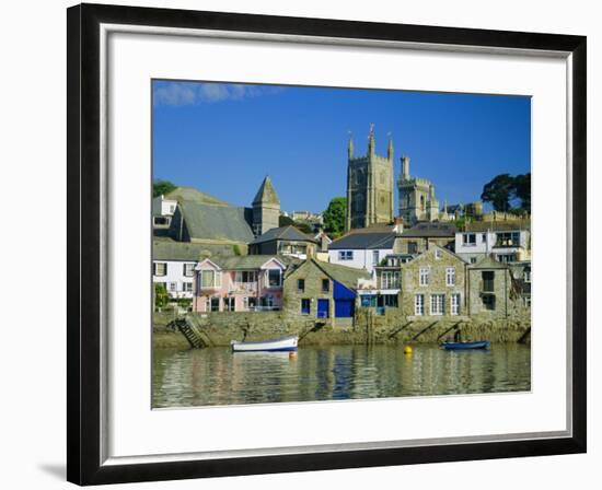 Waterfront at Fowey, Cornwall, England, UK-Julia Bayne-Framed Photographic Print