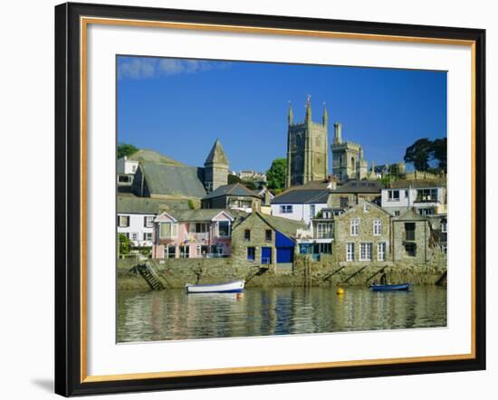 Waterfront at Fowey, Cornwall, England, UK-Julia Bayne-Framed Photographic Print