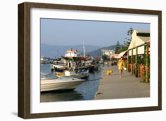 Waterfront at Sami, Kefalonia, Greece-Peter Thompson-Framed Photographic Print