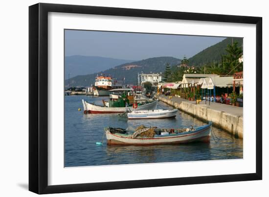 Waterfront at Sami, Kefalonia, Greece-Peter Thompson-Framed Photographic Print