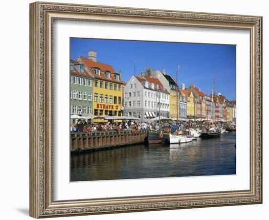 Waterfront District, Nyhavn, Copenhagen, Denmark, Scandinavia, Europe-Gavin Hellier-Framed Photographic Print