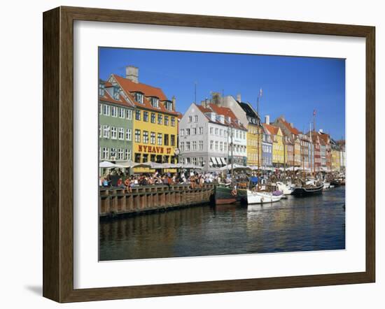 Waterfront District, Nyhavn, Copenhagen, Denmark, Scandinavia, Europe-Gavin Hellier-Framed Photographic Print